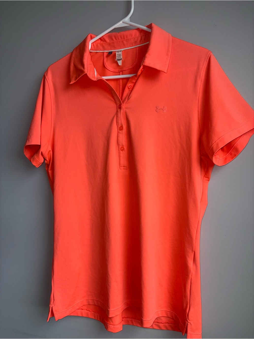 Under Armour Neon Coral Polo Shirt